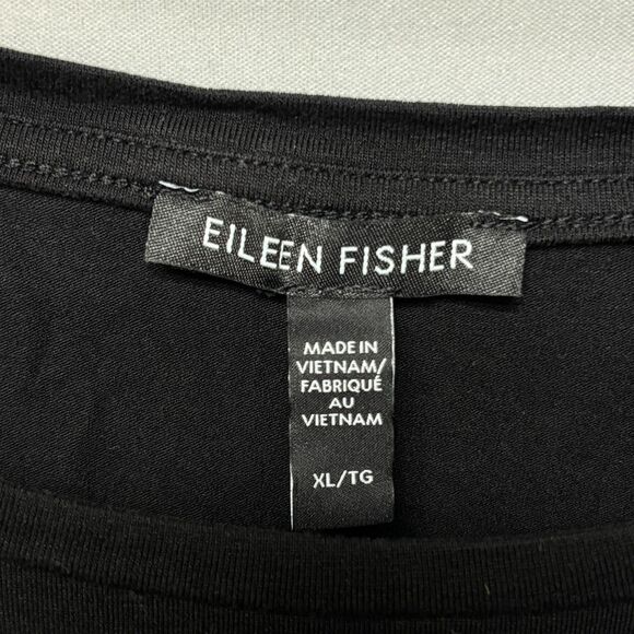 Eileen Fisher Short Sleeve Tee T-Shirt Top XL X-Large Tencel Lyocell C025 -30 - Picture 5 of 14